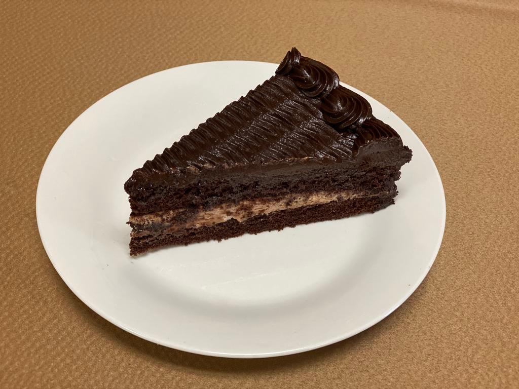 Chocolate Cake · Chocolate cake filled with chocolate mousse.