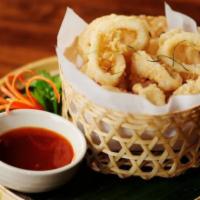 Calamari · Crispy calamari, sweet Thai chili sauce
