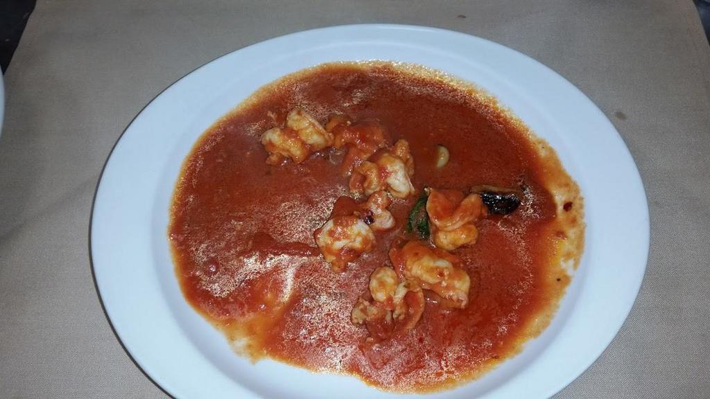 Shrimp Fradiavolo with Pasta · Sauteed shrimps in a spicy marinara sauce. Served with your choice of pasta.