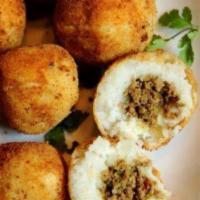 Stuffed Potato Balls · Filled with ground beef