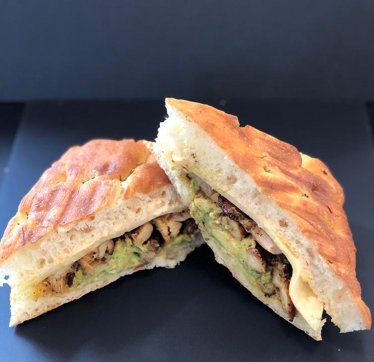 Chipotle Chicken and Avocado Sandwich - Limited Time! · Our Seasoned Chicken (marinated and savory), Chipotle sauce, Avocado, and Pepper Jack Cheese on focaccia bread.
*Entree designed as is. No protein substitutions please*. 
