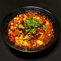 F3 - Beef Tripe & Pig Blood in Spicy Soup · 重庆毛血旺