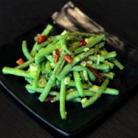 P8 - Stir-fried String Beans with Minced Pork · 干煸四季豆