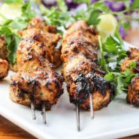 Chicken Kabab · 1 skewer of boneless and juicy charbroiled marinated chicken tenderloin. Served with saffron...