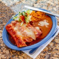 5. Enchiladas · Your choice of red or green enchilada. Chicken, cheese, ground beef, shredded beef, or shrim...
