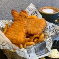 Cods and Chips · Fried Cod (2pcs), twister fries, and tartar sauce