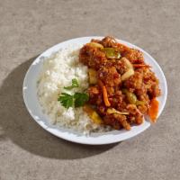 CK10. General Tso's Chicken · Lightly fried crispy chicken sauteed with bell peppers, carrots and onions in a spicy sweet ...