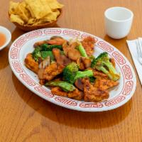 Bean Curd Home Style · Fried bean curd with vegetables.
