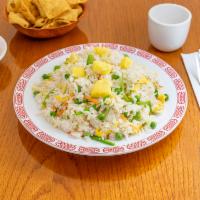 Pineapple Fried Rice · Stir fried rice with pineapple.