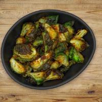 Crispy Brussels Sprout · Fried, garlic herb seasoning.