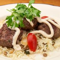Cinnamon Stick Beef Kebab · Ground beef and lamb seasoned with onion, parsley, spices and tahini.