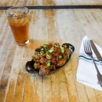 Chicken Livers with Pepper jelly · Chicken Livers deep fried with house made Apricot and Jalapeno jelly