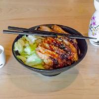 Chicken Rice Bowl · Grilled chicken, cabbage over rice.