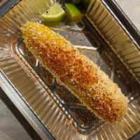 Corn Cob (Elote) · Mayonnaise, cotija cheese and Mexican Tajin