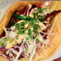 Grilled Fish Taco · Cabbage, Chipotle Mayo and Cilantro 