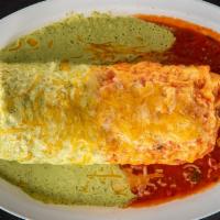 Veg Head Burrito. · Farm fresh eggs, scrambled with banzai veggies, bell peppers, black bean corn salsa, poblano...