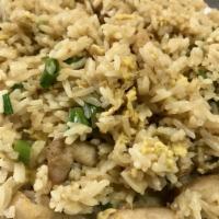 Chaufa de Pollo · Chicken mixed with eggs, green onions and fried rice sauteed and seasoned in our fire woks. ...