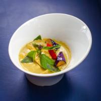 Green Curry · Bell peppers, eggplant, bamboo shoots and basil in green curry paste.
