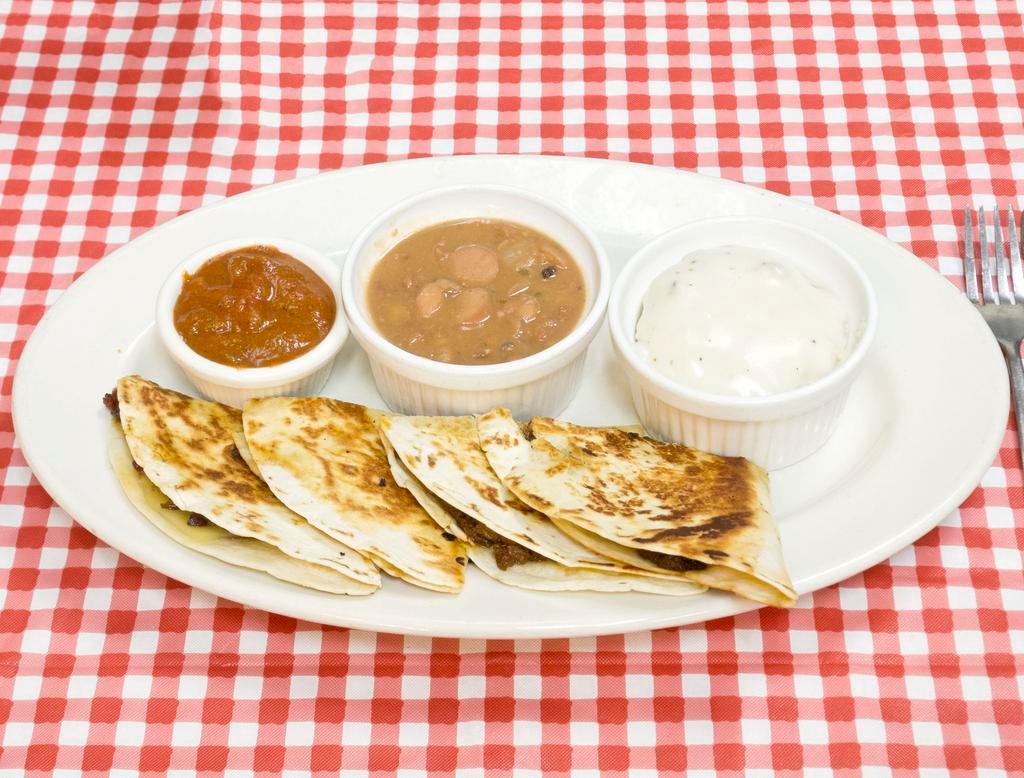 Smoked Chicken Quesadillas · One side of BBQ salsa included