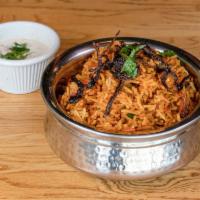 45. Vegetable Biryani · Blend of vegetables tossed in spices and basmasti rice.
