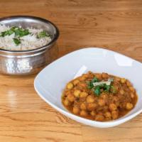 20. Channa Masala · Chickpeas sauteed with fresh ginger, garlic and mild spices.