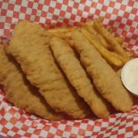 Chicken Tenders Basket · Lightly breaded and fried served with ranch.