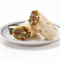 Spicy Shredded Beef Burrito & Bowl · Tender shredded beef, Poblano & Serrano peppers, red peppers & onions, shredded Jack & Chedd...