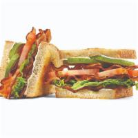 BLTA · Six strips of custom-cured hickory-smoked bacon, lettuce, tomato, fresh avocado with mayo on...