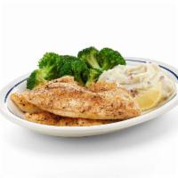 Grilled Tilapia · Two seasoned grilled fillets.

