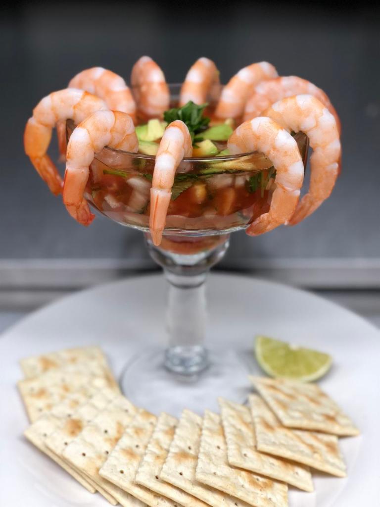 Coctel de Camaron · Mexican style shrimp cocktail.