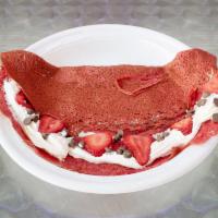 4. Strawberries Crepe · Comes with cool whip and chocolate drizzle.