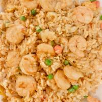 16. Shrimp with Fried Rice  · Shell fish with stir fried rice.