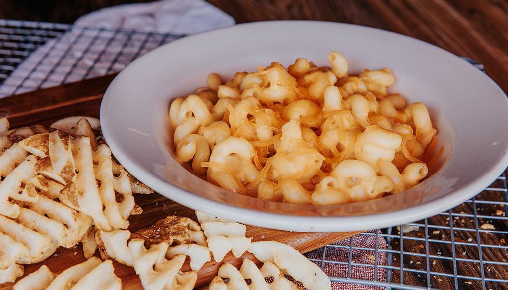 KIDS MAC N' CHEESE · Served with choice of one side.