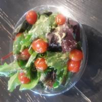 SA1. House Salad · Mini tomatoes and house vinaigrette. Made with mesclun mix.