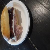 S13. La Figue Sandwich · Parisian ham, Brie cheese and fig jam.