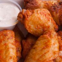 Buffalo Wings · 6 baked wings, served with ranch.
