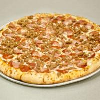 Meat Lover's Pizza · Pepperoni, sausage and Canadian bacon.