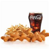 9 Piece - Chicken Stars Combo · Crispy star-shaped chicken nuggets with the choice of dipping sauce. Served with Fries and a...