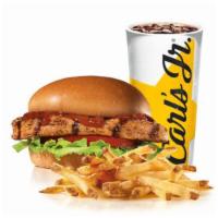 BBQ Chicken Sandwich Combo · Served with small drink and small fry.