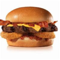 Western Bacon Cheeseburger · Charbroiled All-Beef Patty, Two Strips of Bacon, Melted American Cheese, Two Crispy Onion Ri...