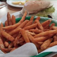 Seasoned French Fries · Cut potatoes fried and salted to perfection.  
