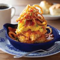 Bacon n’ Egg Hashbrown Casserole · Our scratch-made Hashbrown Casserole, hot off the grill and layered with pieces of crispy ba...