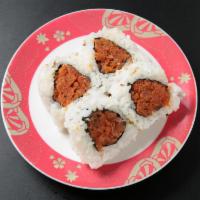 Spicy Tuna Roll (8 pcs) · Spicy tuna, cucumber.