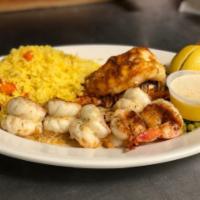 Broiled Lobster Tail and Broiled Shrimp combo · 