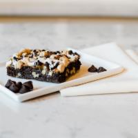 Bar Lover Box- Brownie · The turtle brownie includes walnuts, and topped with caramel, white chocolate and chocolate....