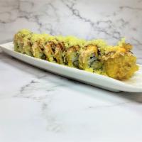 Cholester-Roll · *New Item*
Shrimp tempura, avocado, and cream cheese roll, deep-fried and topped with crab s...