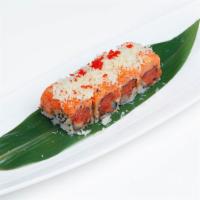 Out of Control Roll · Inside: spicy tuna and spicy yellowtail. Outside: crunchy spicy marinated snow crab.