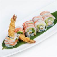 Angel Hair Roll · Inside: shrimp tempura, cream cheese. Outside: kani, avocado, eel sauce and sweet chilli sau...