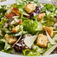 Caesar Salad · Mixed lettuce with grated parmesan cheese and croutons, with Caesar dressing on the side
