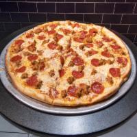 Sausage and Pepperoni Pizza Pie · 